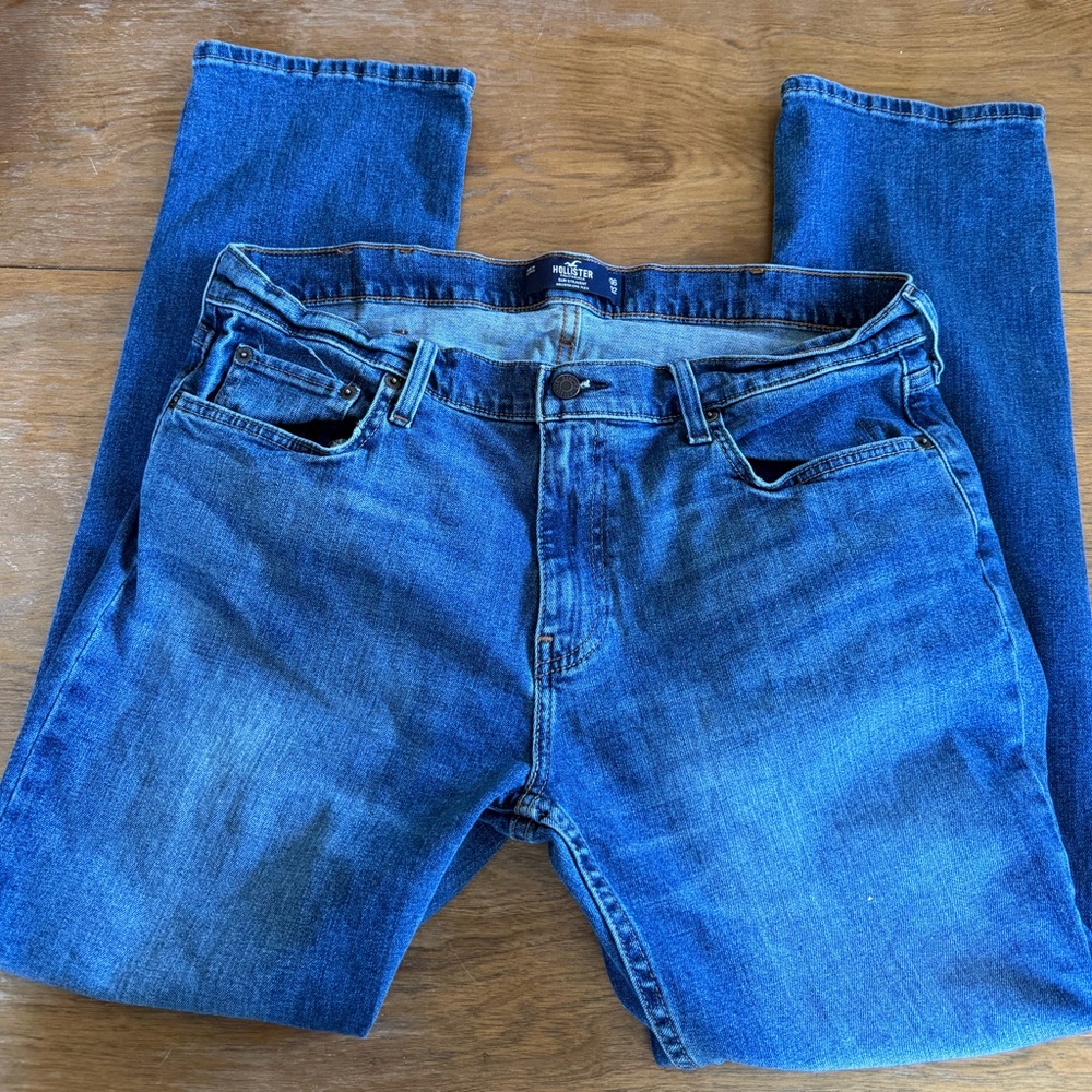 Hollister Men's Slim Straight Blue Jeans 36x32
